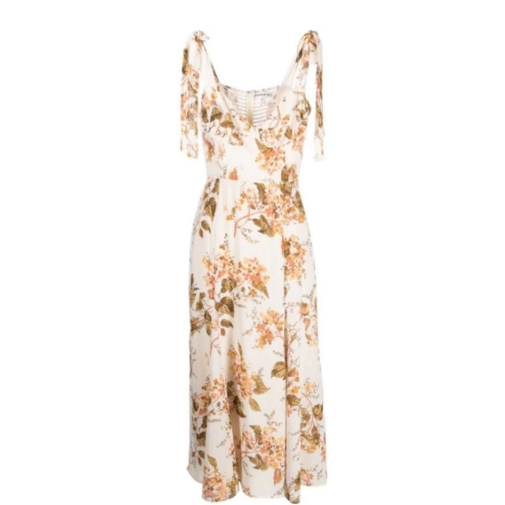 Reformation Nadira Bella Print Tie Dress - Picture 3 of 7